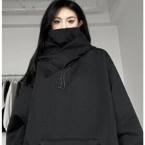 Oversized Hoodie Winter Warm Fleece Pullover Turtleneck Tops Sweater